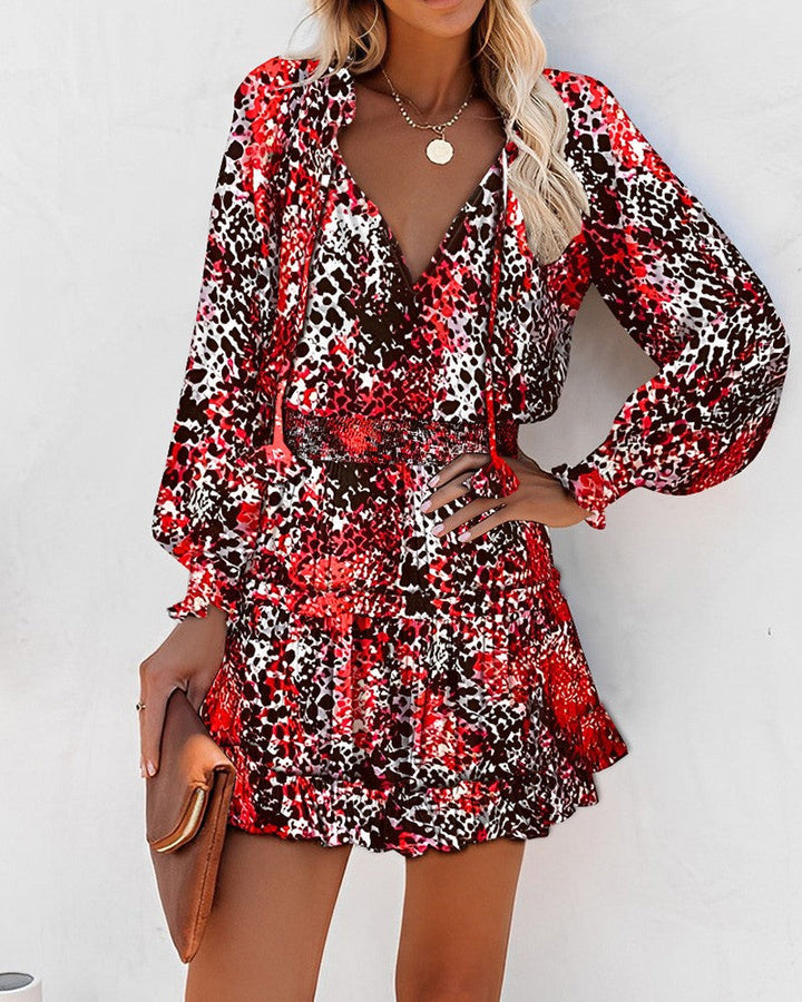 Womens Mini Dress Floral Fit
