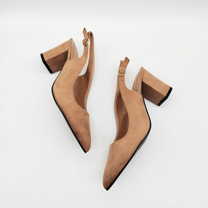 Womens Heeled Shoes Leather Pointed Toe
