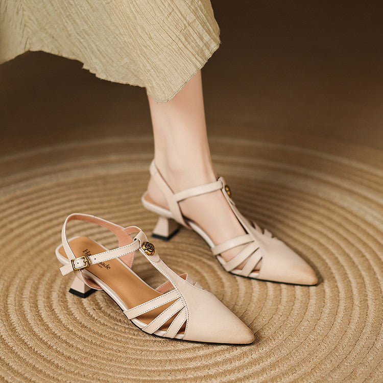Womens Heels Genuine Leather Classic Fit