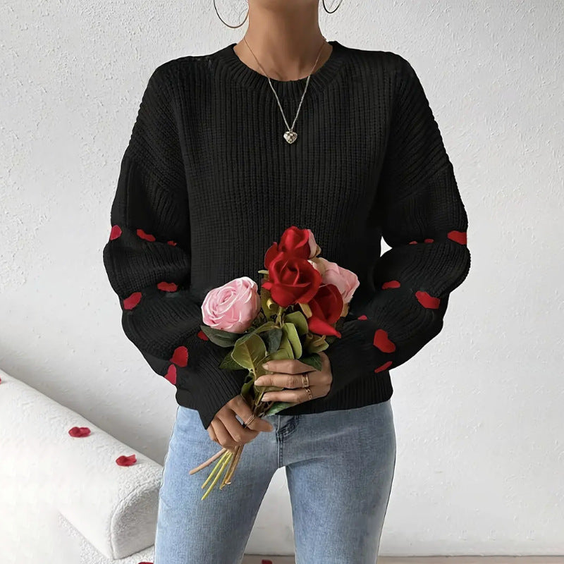 Womens Casual Crew Neck Sweater Soft Knit