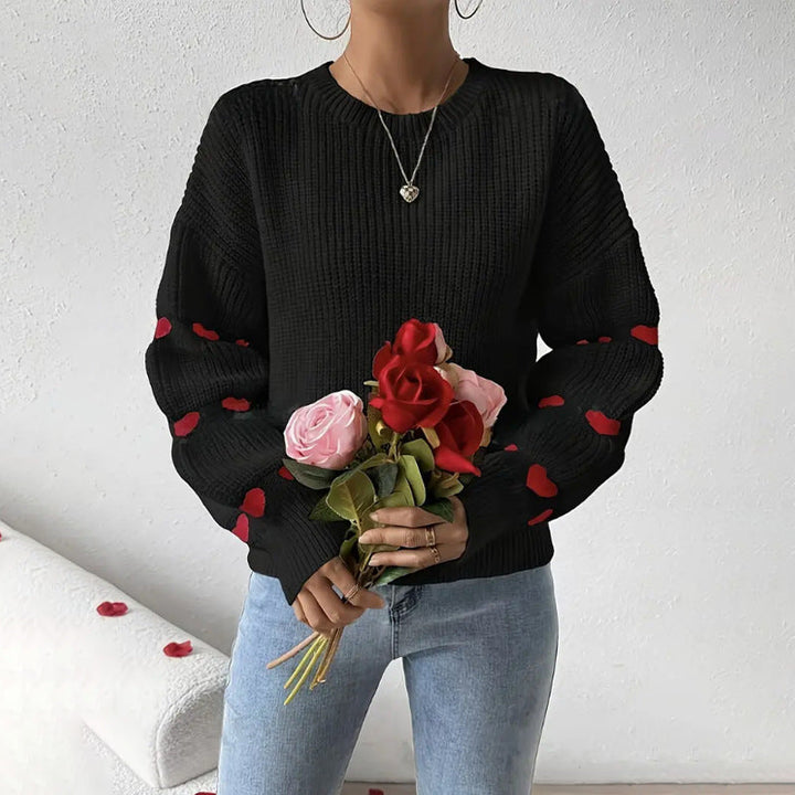 Womens Casual Crew Neck Sweater Soft Knit