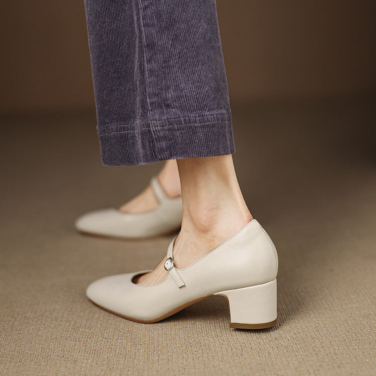 Womens Pumps Genuine Leather Classic Fit