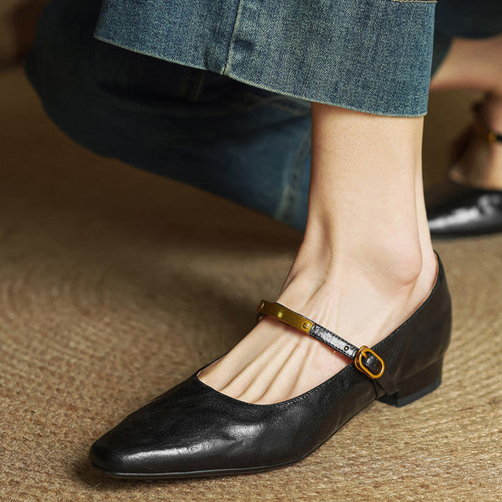 Womens Genuine Leather Pumps Classic Fit