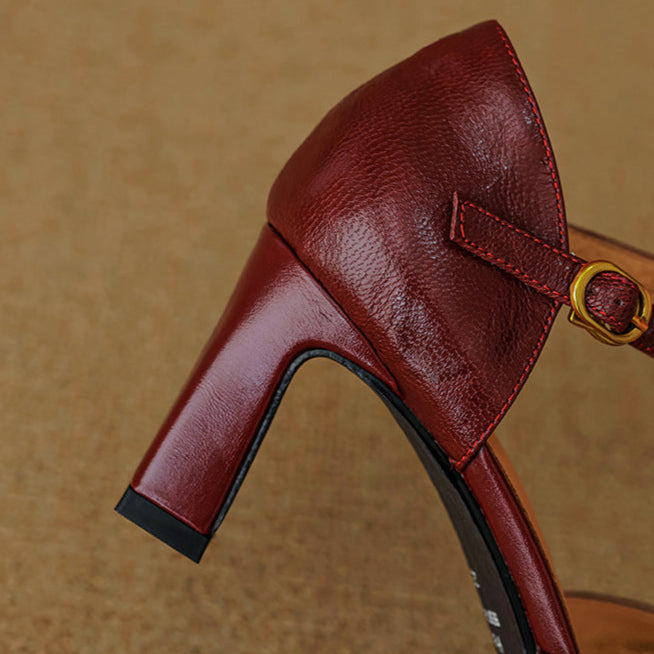 Womens Heels Genuine Leather Classic Fit