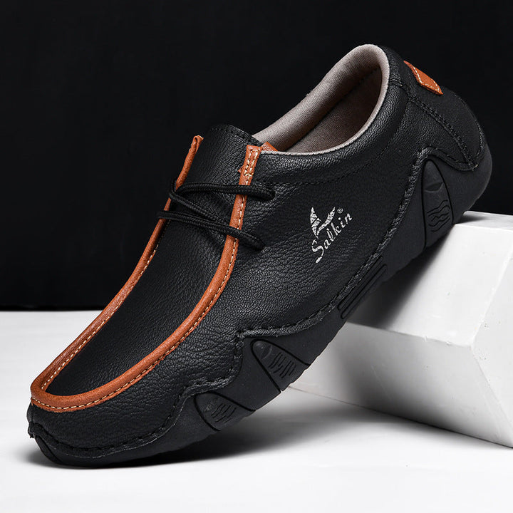 Mens Leather Loafers Classic Slip-On