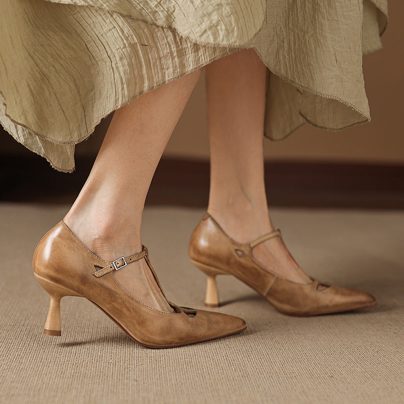 Womens Pumps Genuine Leather Classic Fit