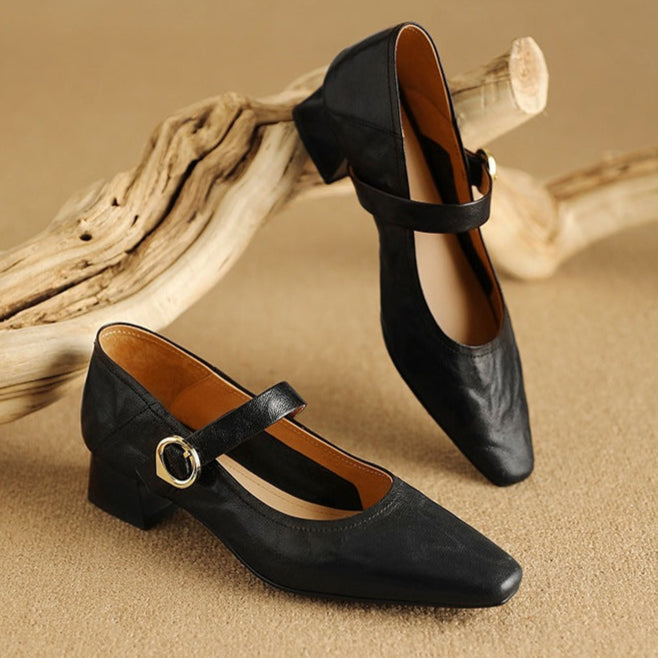 Womens Heels Genuine Leather Classic Fit