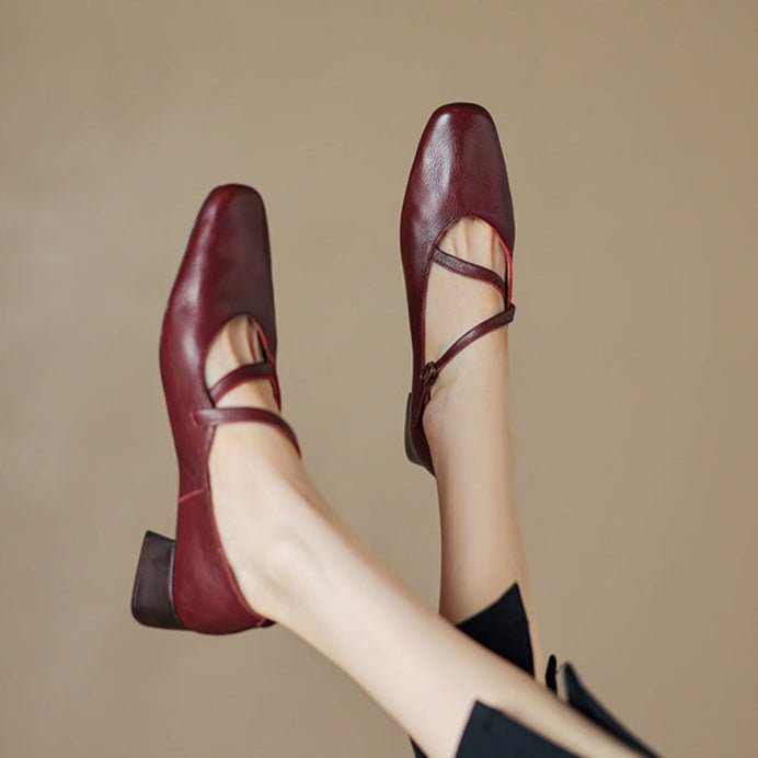 Womens Heels Genuine Leather Classic Fit