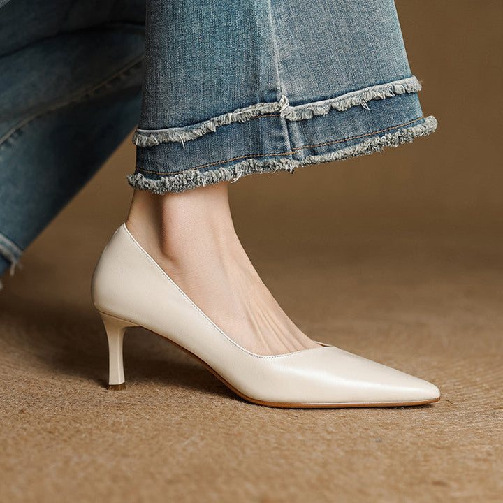 Womens Heels Genuine Leather Classic Fit