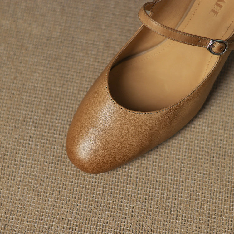 Womens Pumps Genuine Leather Classic Fit