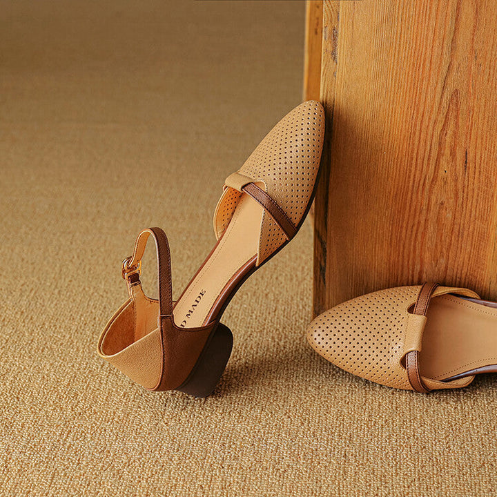 Womens Genuine Leather Heels Classic Fit