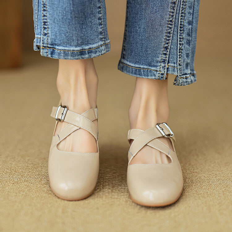 Womens Genuine Leather Shoes Classic Fit