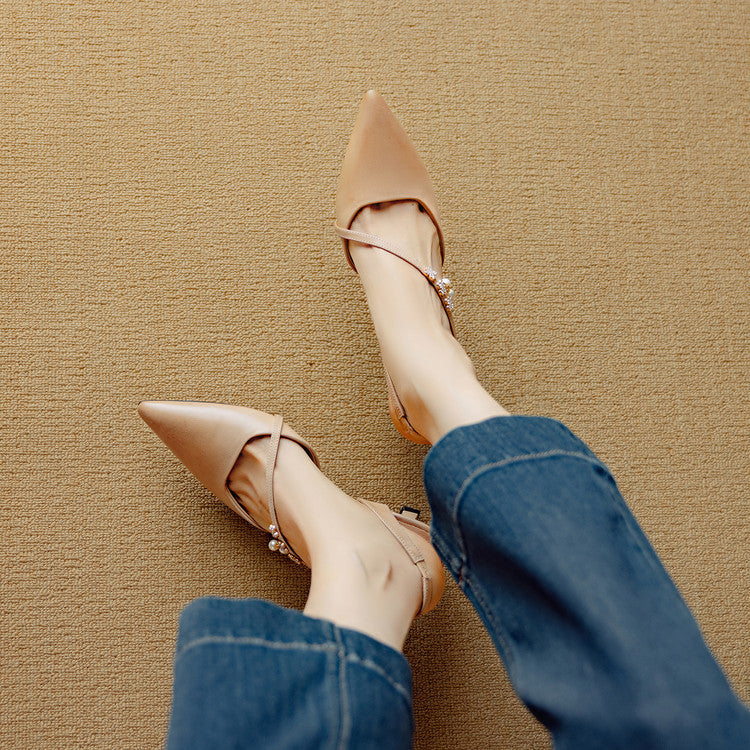 Womens Heels Genuine Leather Classic Fit