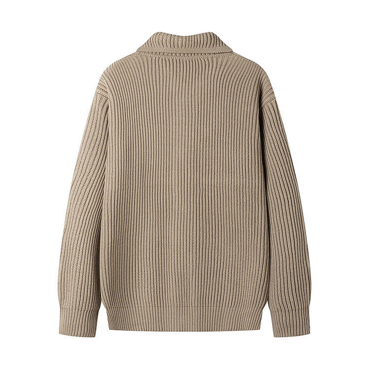 Womens Sporty Cardigan with Shawl Collar Relaxed Fit