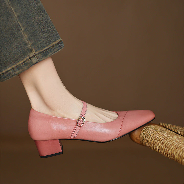 Womens Heels Genuine Leather Classic Fit