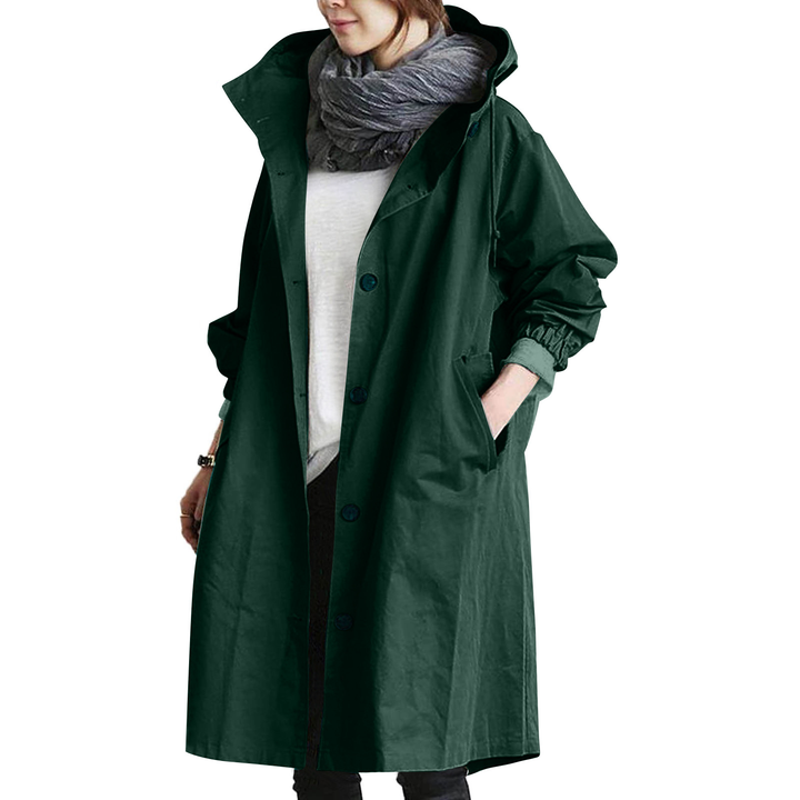 Womens Trench Coat Waterproof Large Hooded