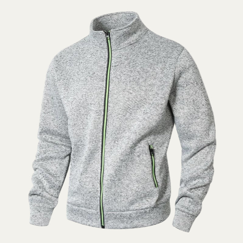 Mens Track Jacket Stand Collar Contrast Zipper