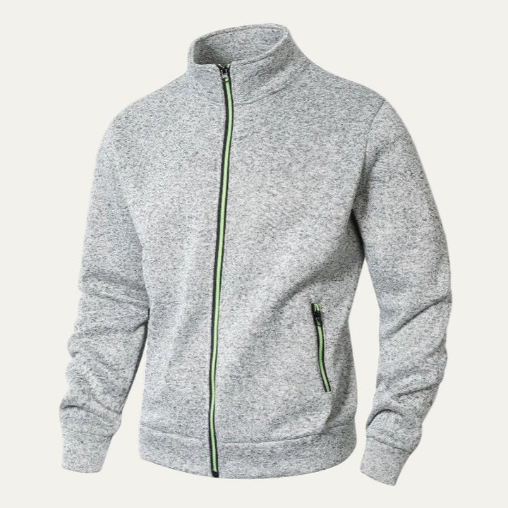 Mens Track Jacket Stand Collar Contrast Zipper