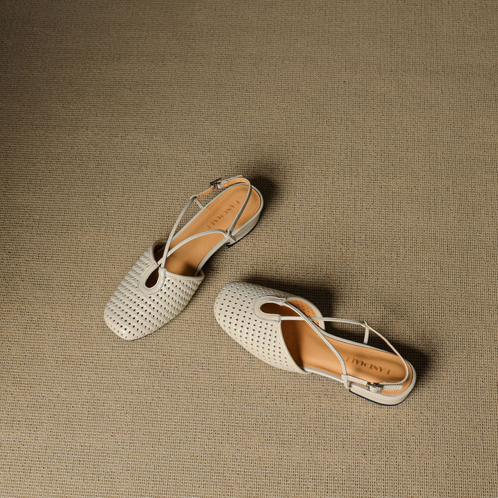 Womens Slingback Shoes Genuine Leather Classic Fit