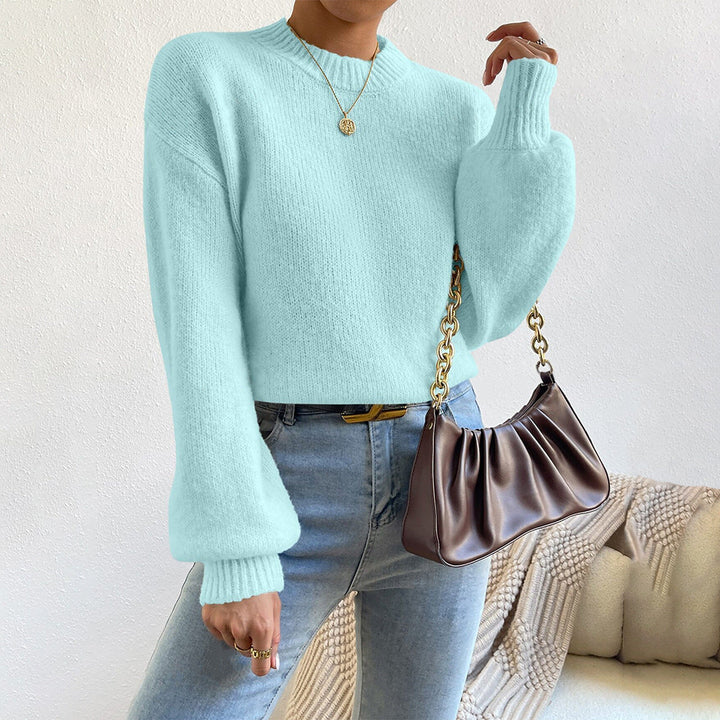 Womens Casual Crew Neck Sweater Comfortable Fit - BritishMode