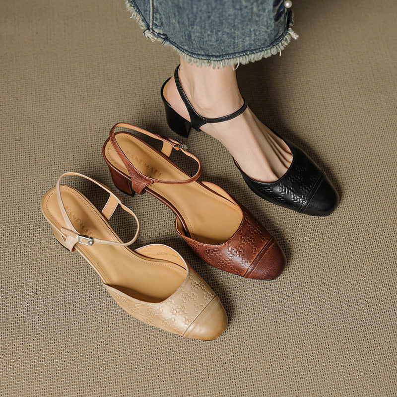 Womens Genuine Leather Pumps Classic Fit