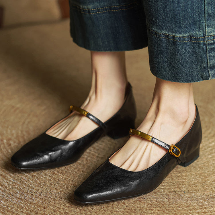 Womens Genuine Leather Pumps Classic Fit