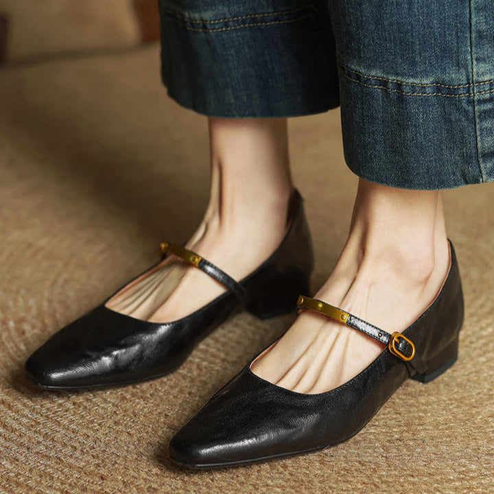 Womens Genuine Leather Pumps Classic Fit