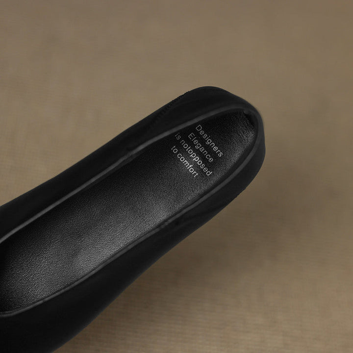 Womens Leather Flats Genuine Material