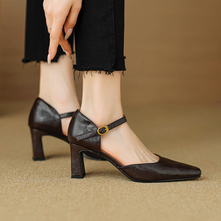 Womens Heels Genuine Leather Classic Fit