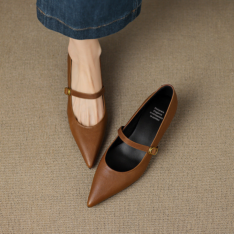 Womens Heels Genuine Leather Classic Fit