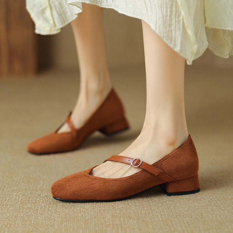 Womens Suede Heels Classic Fit - BritishMode
