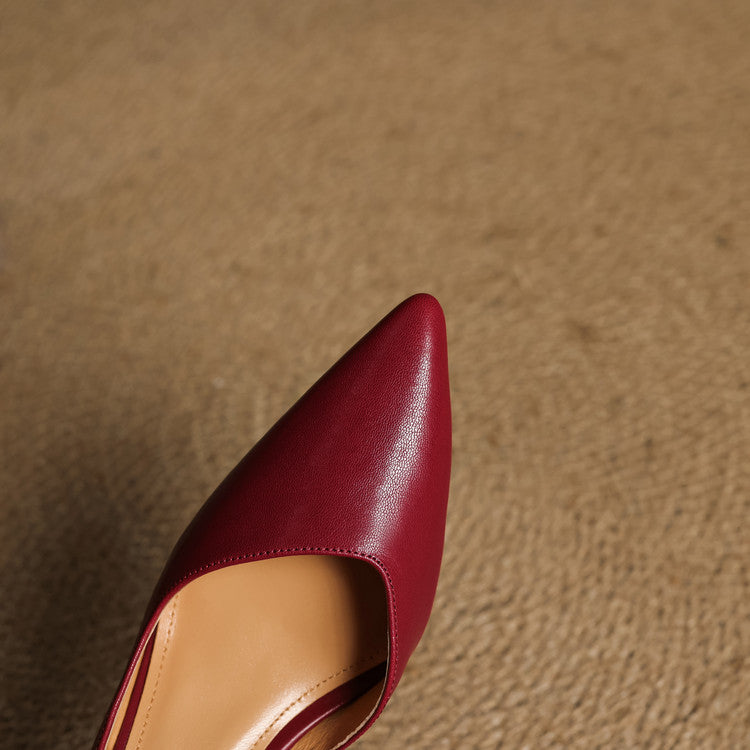 Womens Heels Genuine Leather Classic Fit