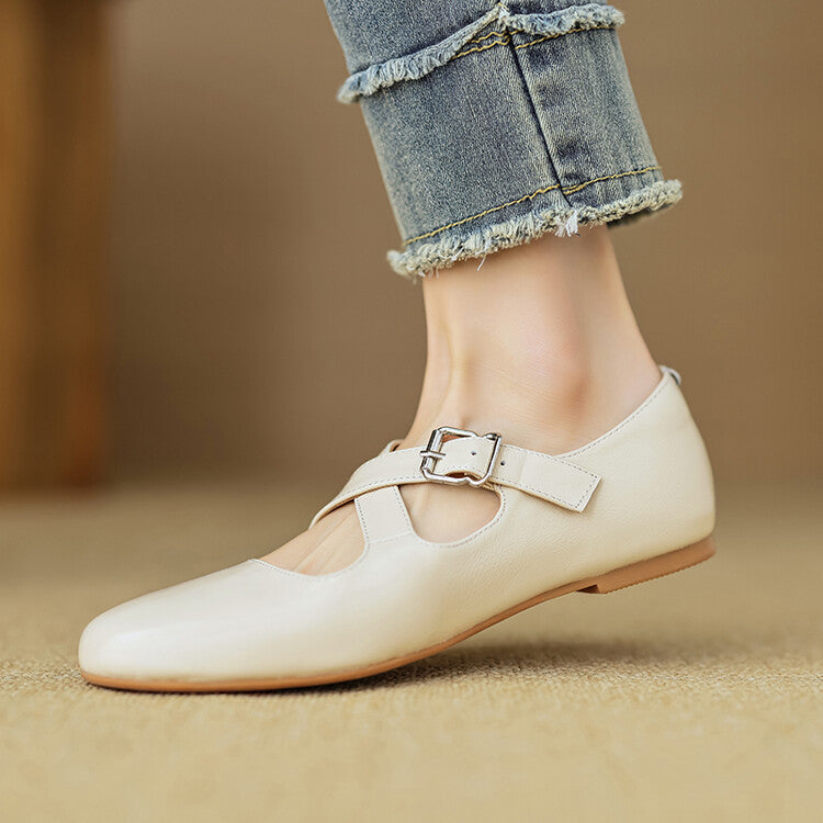 Womens Genuine Leather Shoes Classic Fit