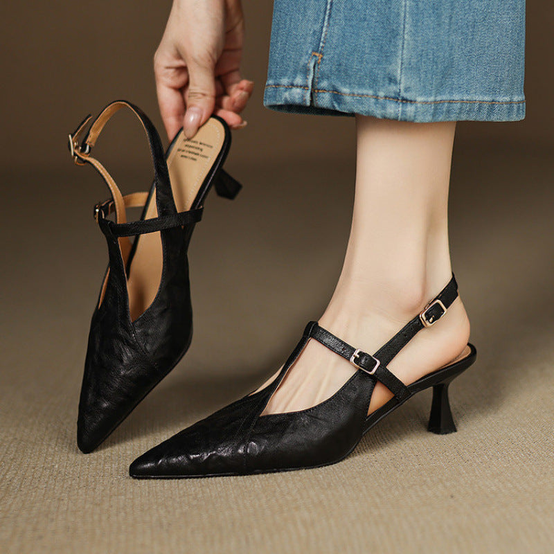 Womens Heels Genuine Leather Classic Fit