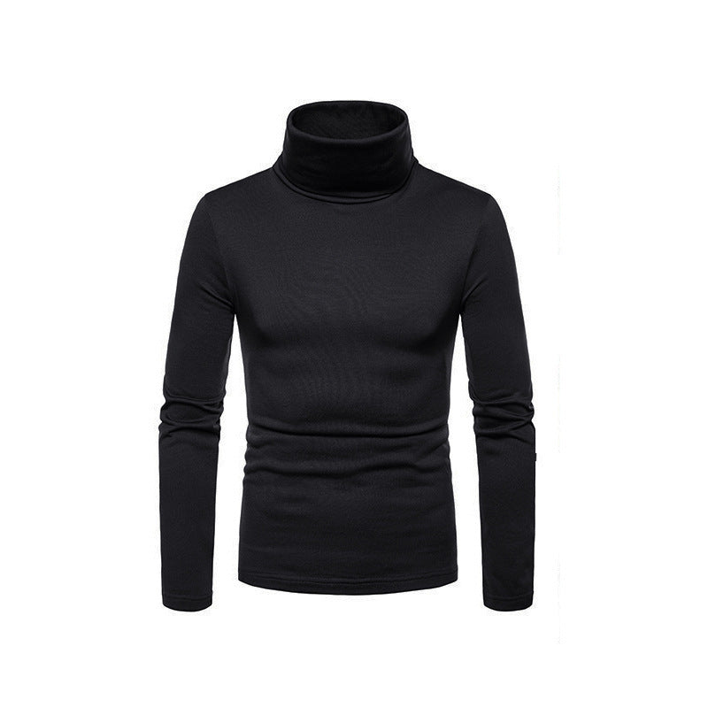 Mens Turtleneck Top Soft Knit Form Fitting
