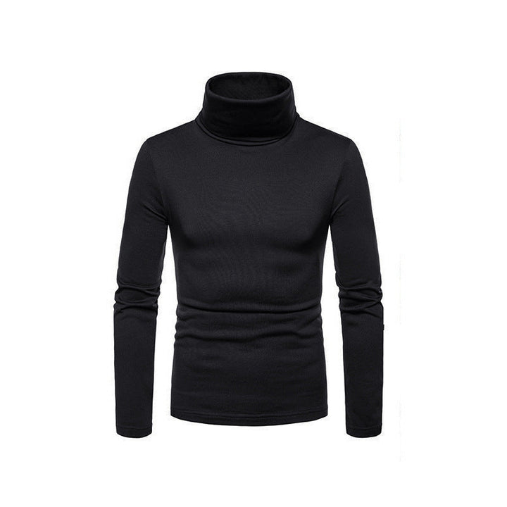 Mens Turtleneck Top Soft Knit Form Fitting