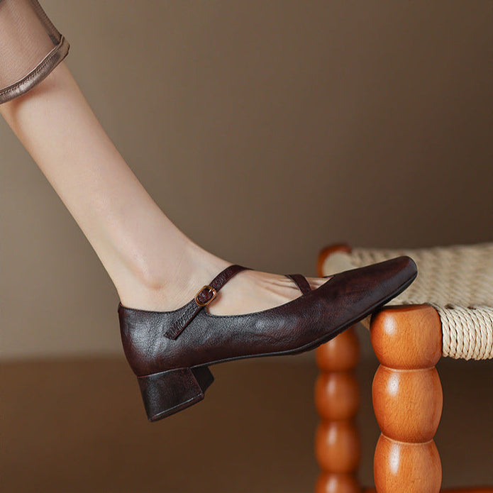 Womens Heels Genuine Leather Classic Fit