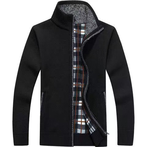 Mens Zip-Up Sweater Jacket Warm Fit - BritishMode