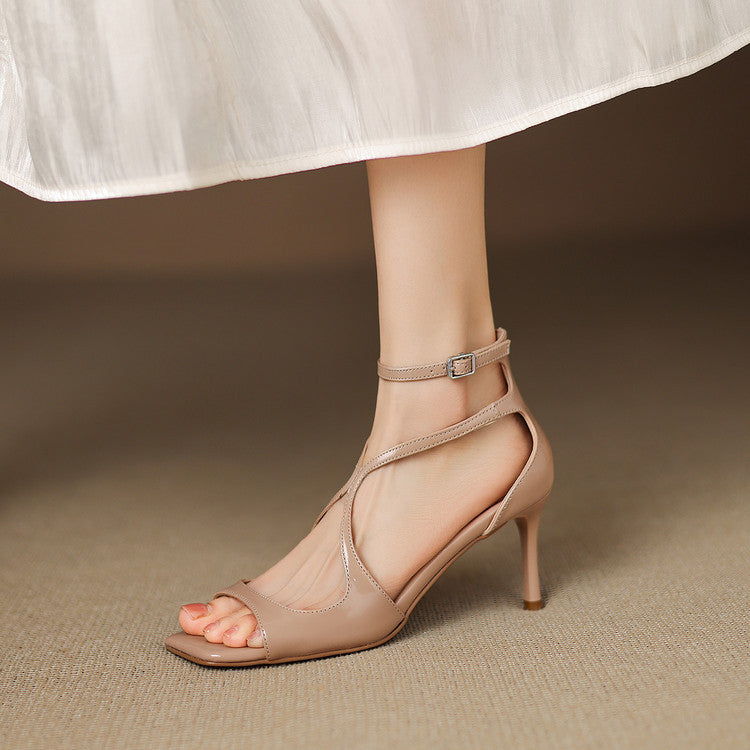 Womens Genuine Leather Heels Classic Fit
