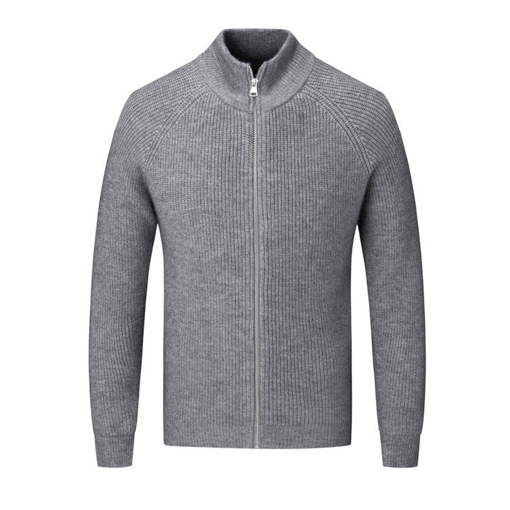 Womens High Collar Knit Cardigan Slim Fit