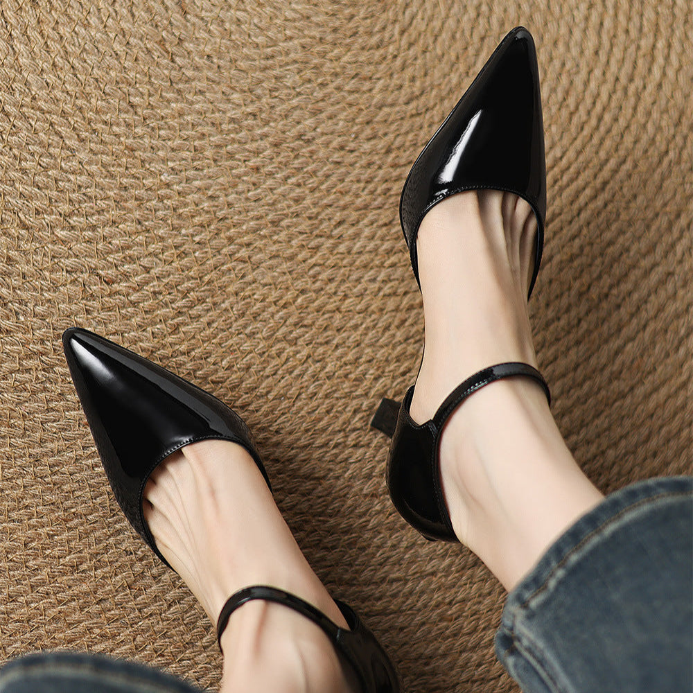 Womens Genuine Leather Heels Classic Fit