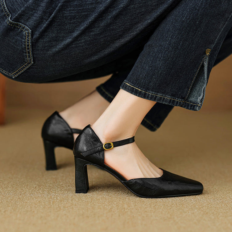 Womens Heels Genuine Leather Classic Fit
