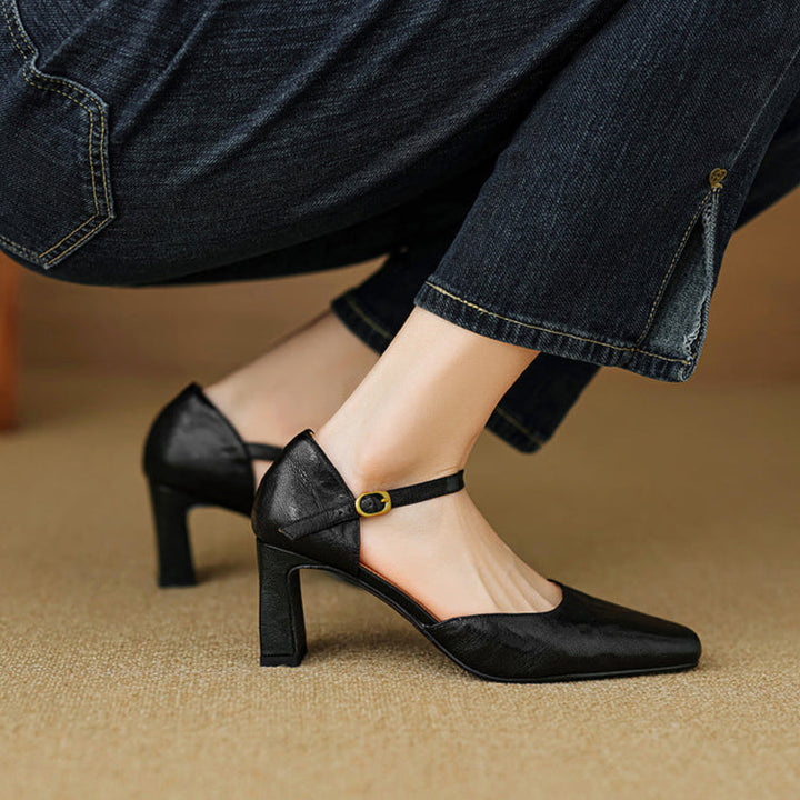 Womens Heels Genuine Leather Classic Fit