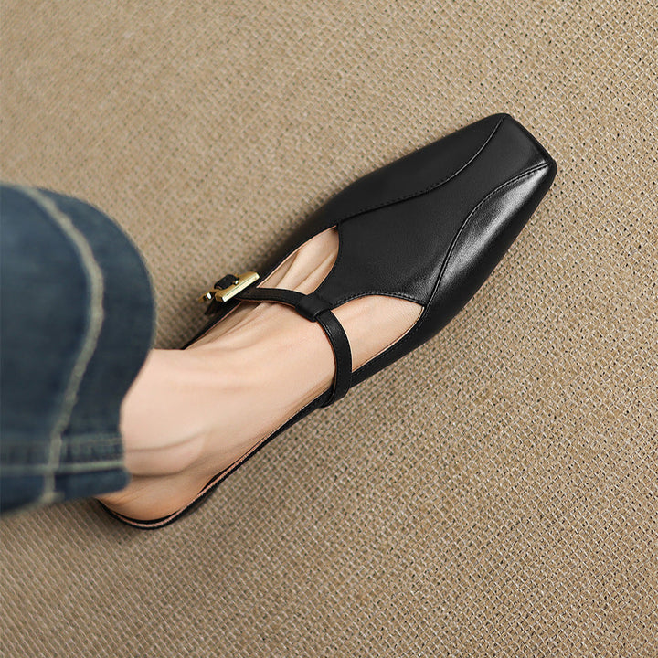 Womens Leather Mules Genuine Leather Slip-On