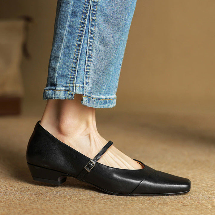 Womens Genuine Leather Pumps Classic Fit
