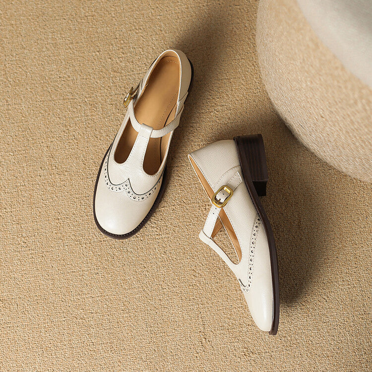 Womens Genuine Leather Shoes Classic Fit