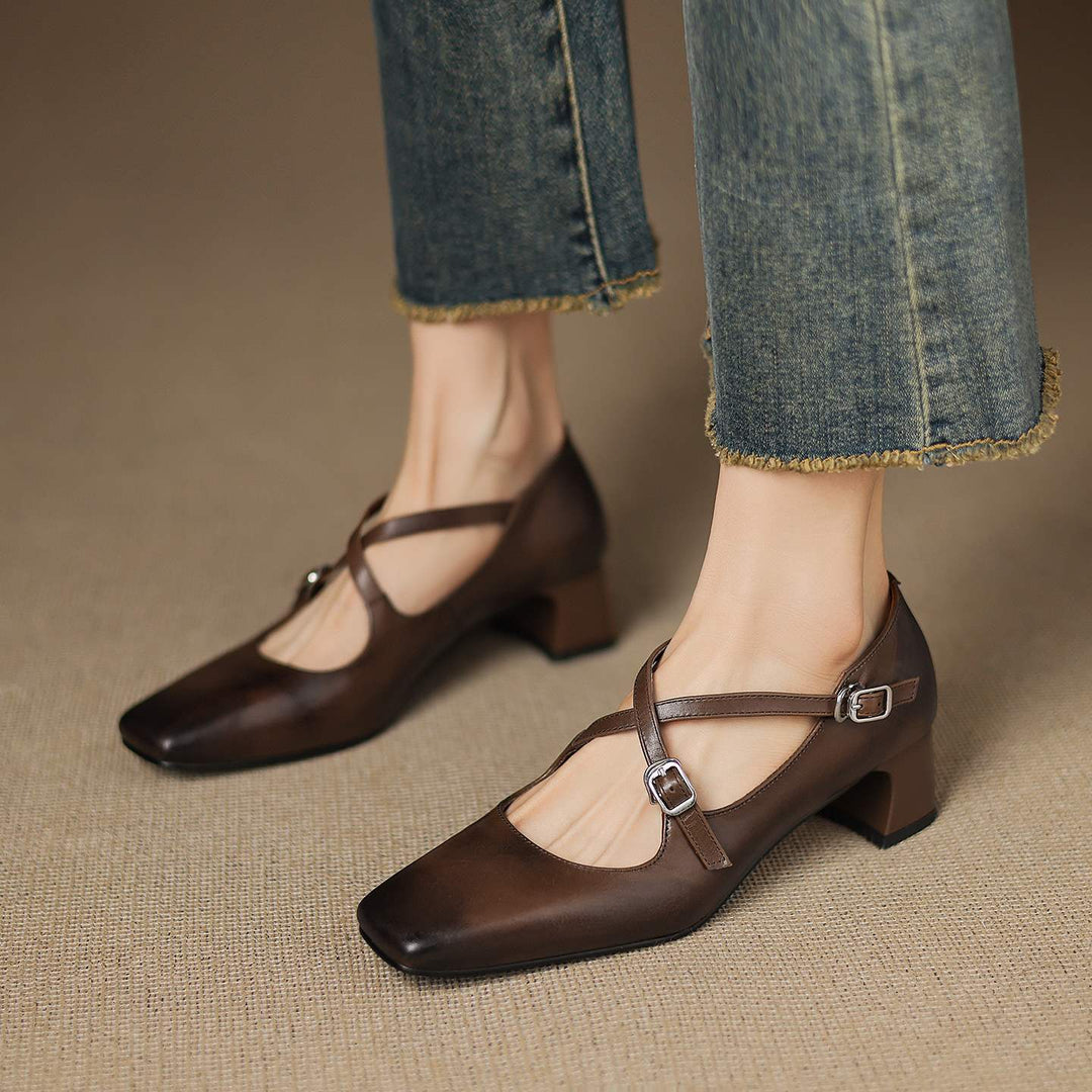 Womens Leather Heels Genuine Leather Classic Fit