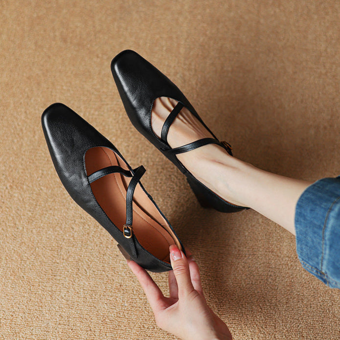 Womens Heels Genuine Leather Classic Fit