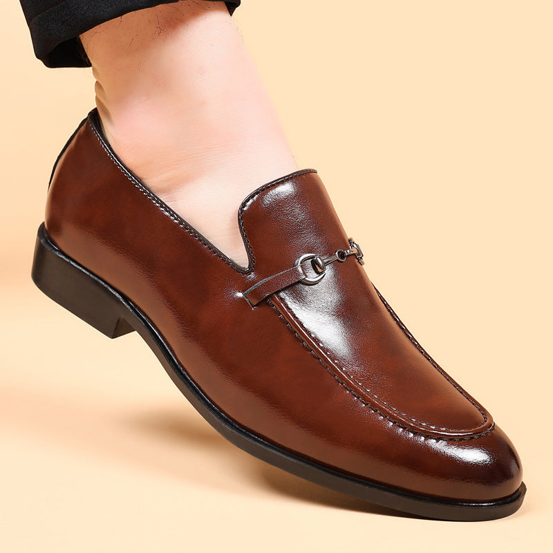 Mens Leather Loafers Slip-On Classic Fit