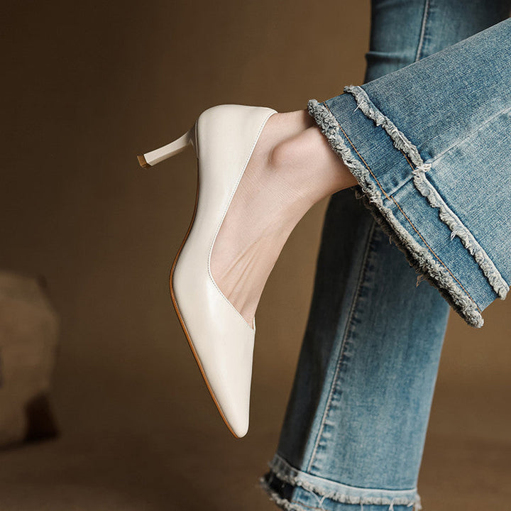 Womens Heels Genuine Leather Classic Fit